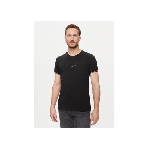 Tommy Hilfiger T-Shirt Logo MW0MW32584 Czarny Regular Fit ze sklepu MODIVO w kategorii T-shirty męskie - zdjęcie 171548585