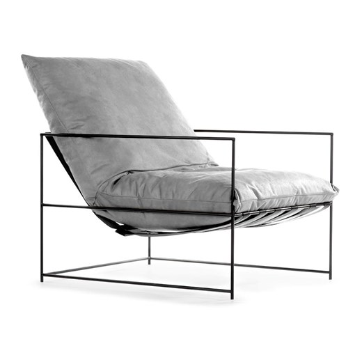 Minimalistyczny fotel tapicerowany ELVIS w stylu loftowym metalowy ze sklepu George Azzar w kategorii Fotele - zdjęcie 171548888