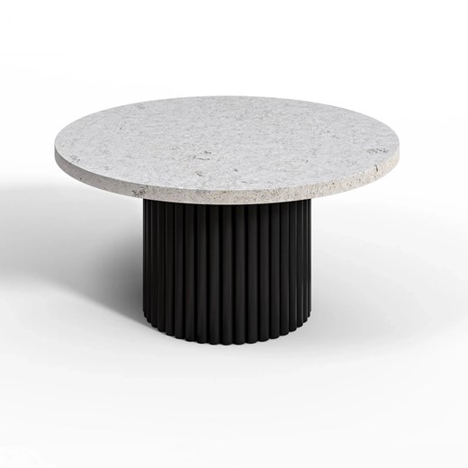 Stolik kawowy okrągły Fano na jednej metalowej nodze blat z betonu architektonicznego ze sklepu George Azzar w kategorii Stoliki kawowe - zdjęcie 171548919