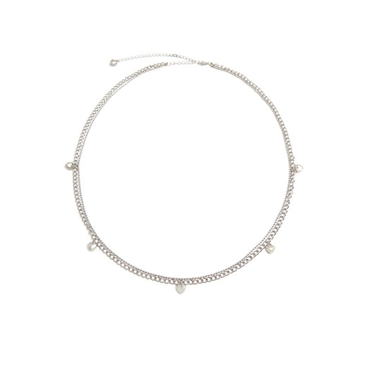Cropp - Pasek łańcuch z serduszkami - srebrny ze sklepu Cropp w kategorii Paski damskie - zdjęcie 171549278