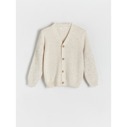Reserved - Melanżowy kardigan - złamana biel ze sklepu Reserved w kategorii Swetry chłopięce - zdjęcie 171549438