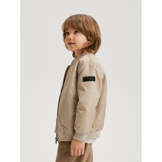 Reserved - Kurtka bomber oversize - beżowy Reserved 170 (13-14 lat) Reserved