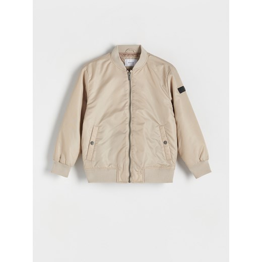 Reserved - Kurtka bomber oversize - beżowy Reserved 140 (9 lat) Reserved