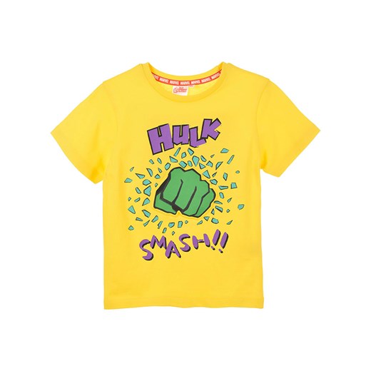 T-shirt chłopięce żółty Marvel Avengers bawełniany 