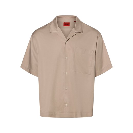 HUGO Koszula męska - Egeeno Mężczyźni Modern Fit kitt jednolity ze sklepu vangraaf w kategorii Koszule męskie - zdjęcie 171552266