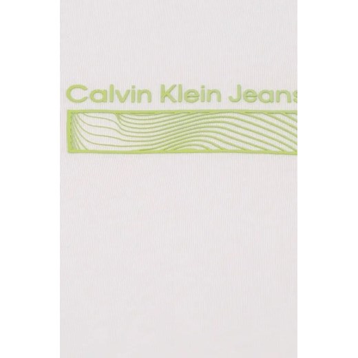 T-shirt chłopięce biały Calvin Klein z jerseyu 