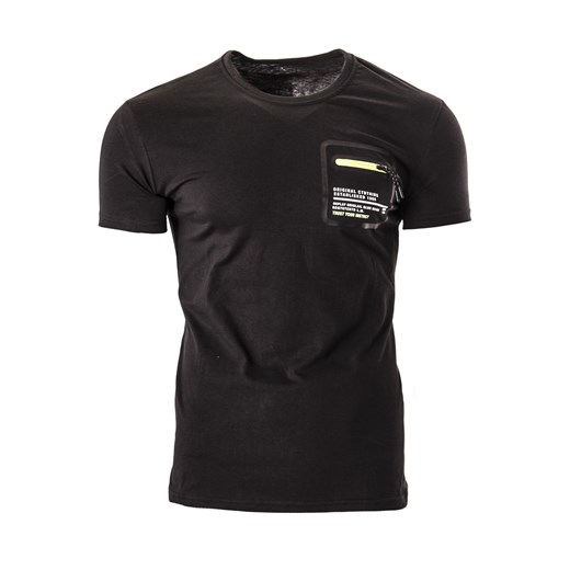 Męska koszulka T-876 - czarna ze sklepu Risardi w kategorii T-shirty męskie - zdjęcie 171554047