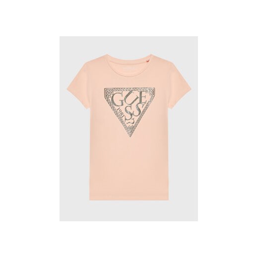 Guess T-Shirt J3GI09 K6YW1 Różowy Regular Fit ze sklepu MODIVO w kategorii Bluzki dziewczęce - zdjęcie 171555926