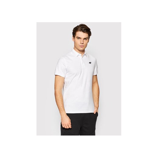 4F Polo NOSH4-TSM355 Biały Regular Fit ze sklepu MODIVO w kategorii T-shirty męskie - zdjęcie 171557047