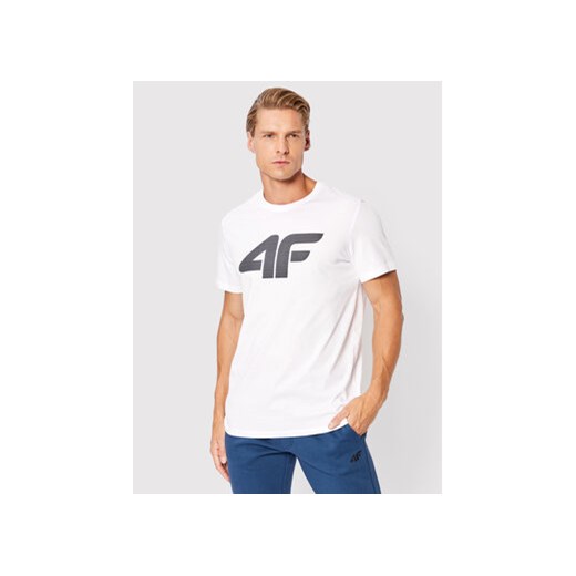4F T-Shirt H4Z22-TSM353 Biały Regular Fit ze sklepu MODIVO w kategorii T-shirty męskie - zdjęcie 171557108
