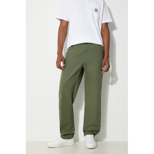 Engineered Garments spodnie bawełniane Fatigue Pant kolor zielony proste OR299.CT010 ze sklepu PRM w kategorii Spodnie męskie - zdjęcie 171560349