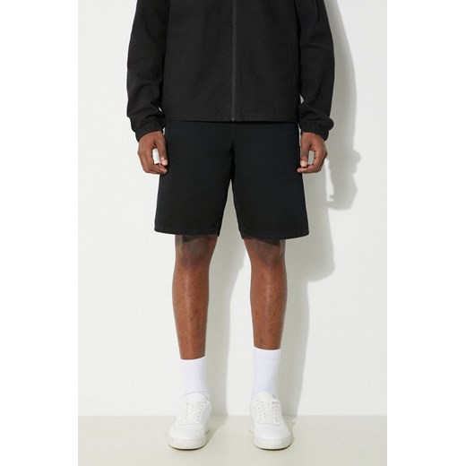 Carhartt WIP szorty bawełniane Single Knee Short kolor czarny I027942.893K ze sklepu PRM w kategorii Spodenki męskie - zdjęcie 171560415