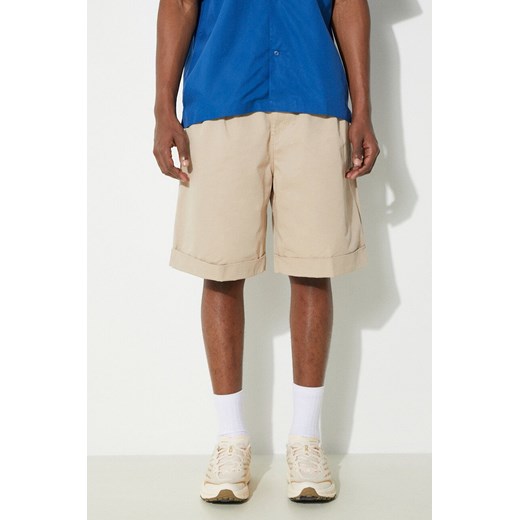 Carhartt WIP szorty bawełniane Mart Short kolor beżowy I033130.G106 ze sklepu PRM w kategorii Spodenki męskie - zdjęcie 171560429
