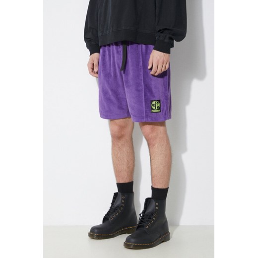 PLEASURES szorty sztruksowe Flip Corduroy Shorts kolor fioletowy P24SP020.PURPLE ze sklepu PRM w kategorii Spodenki męskie - zdjęcie 171560439