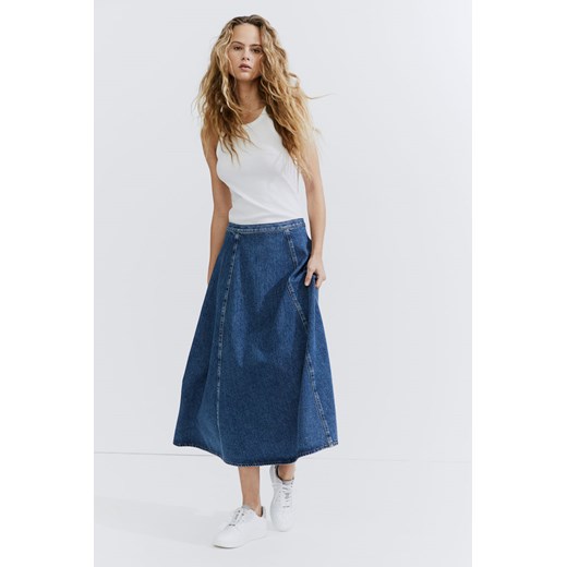 H & M - Trapezowa spódnica dżinsowa - Niebieski H & M 36 H&M