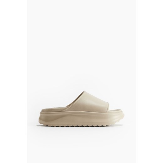 H & M - Klapki kąpielowe na platformie - Beżowy H & M 38 H&M