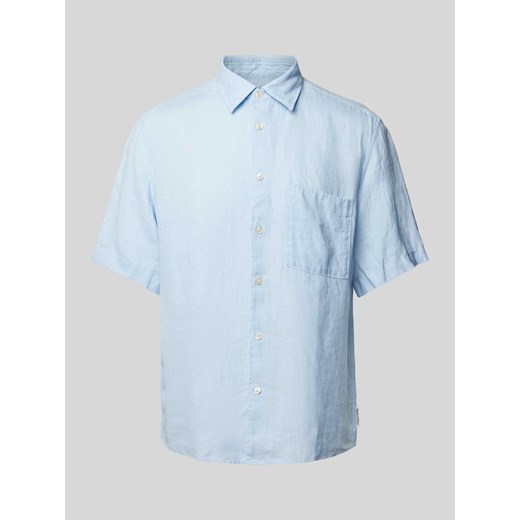 Koszula casualowa o kroju regular fit z lnu z kieszenią na piersi ze sklepu Peek&Cloppenburg  w kategorii Koszule męskie - zdjęcie 171560788