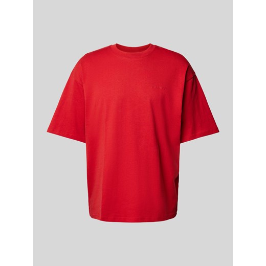 T-shirt o kroju oversized z okrągłym,prążkowanym dekoltem ze sklepu Peek&Cloppenburg  w kategorii T-shirty męskie - zdjęcie 171560956