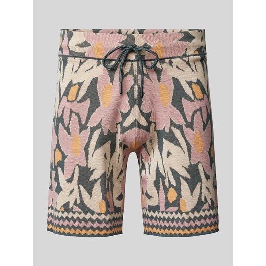 Szorty żakardowe o kroju regular fit z kwiatowym wzorem model ‘DUKE’ ze sklepu Peek&Cloppenburg  w kategorii Spodenki męskie - zdjęcie 171560977