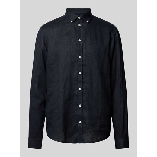 Koszula z lnu z kołnierzykiem typu button down ze sklepu Peek&Cloppenburg  w kategorii Koszule męskie - zdjęcie 171561057