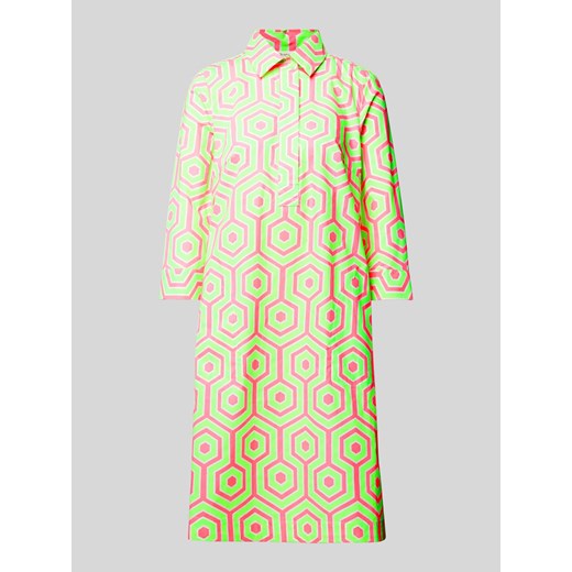 Sukienka koszulowa o długości do kolan ze wzorem na całej powierzchni ze sklepu Peek&Cloppenburg  w kategorii Sukienki - zdjęcie 171561349