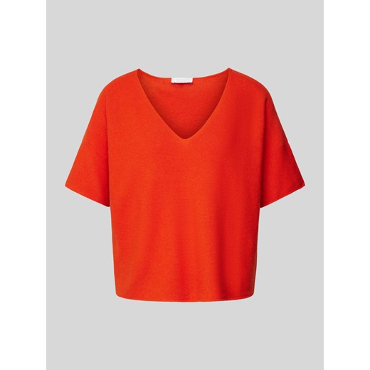 Sweter z rękawami o długości 1/2 w jednolitym kolorze ze sklepu Peek&Cloppenburg  w kategorii Swetry damskie - zdjęcie 171561518