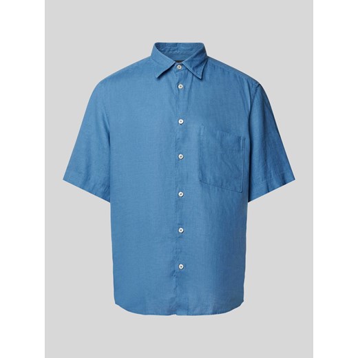 Koszula casualowa o kroju regular fit z lnu z kieszenią na piersi ze sklepu Peek&Cloppenburg  w kategorii Koszule męskie - zdjęcie 171561789