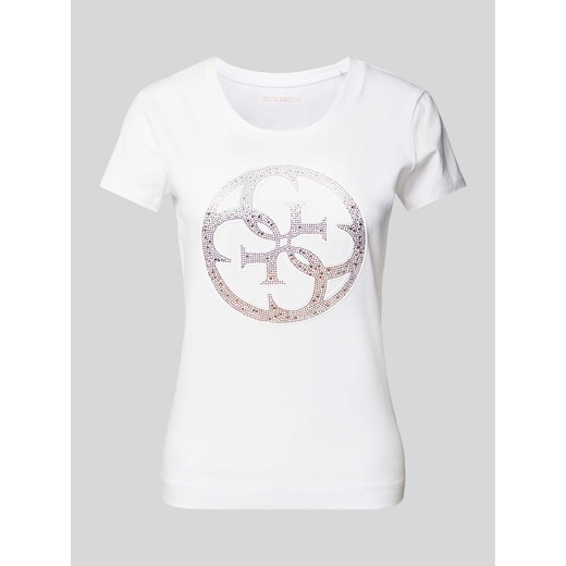 T-shirt z obszyciem z kamieni stras ze sklepu Peek&Cloppenburg  w kategorii Bluzki damskie - zdjęcie 171561975