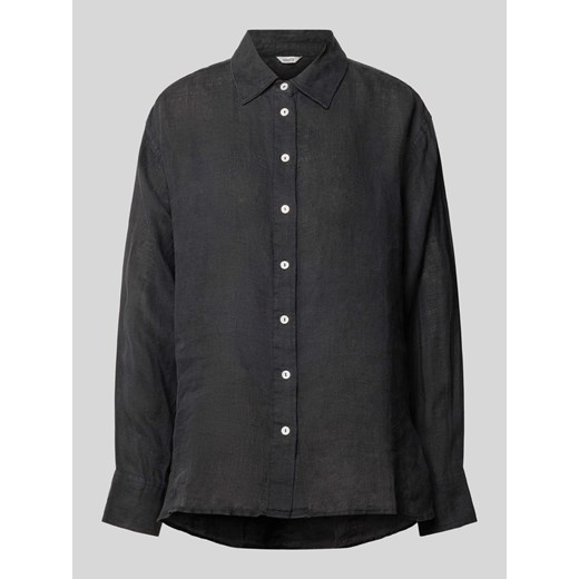 Bluzka lniana w jednolitym kolorze model ‘Katana’ ze sklepu Peek&Cloppenburg  w kategorii Koszule damskie - zdjęcie 171562015