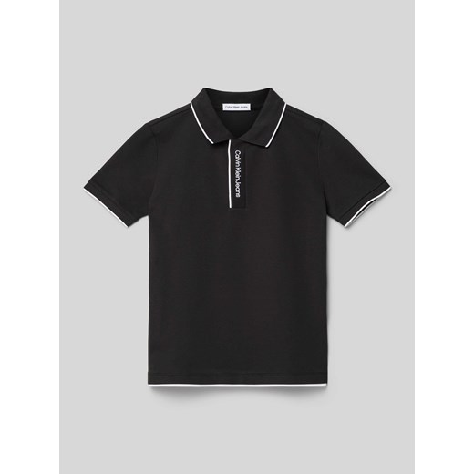 Koszulka polo z wyhaftowanym logo model ‘INTARSIA’ ze sklepu Peek&Cloppenburg  w kategorii T-shirty chłopięce - zdjęcie 171562079