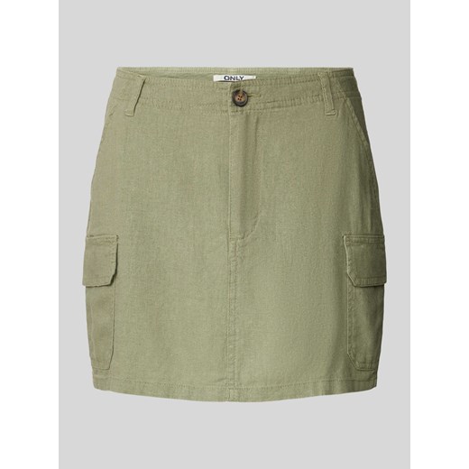 Spódnica mini z mieszanki lnu i wiskozy model ‘MALFY’ ze sklepu Peek&Cloppenburg  w kategorii Spódnice - zdjęcie 171562115