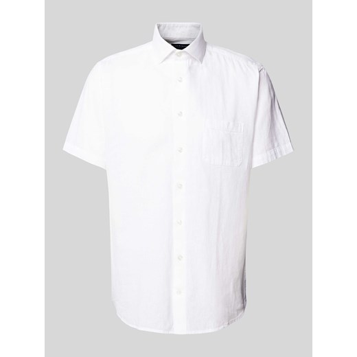 Koszula lniana o kroju casual modern fit z kieszenią na piersi model ‘LOTT’ ze sklepu Peek&Cloppenburg  w kategorii Koszule męskie - zdjęcie 171562188