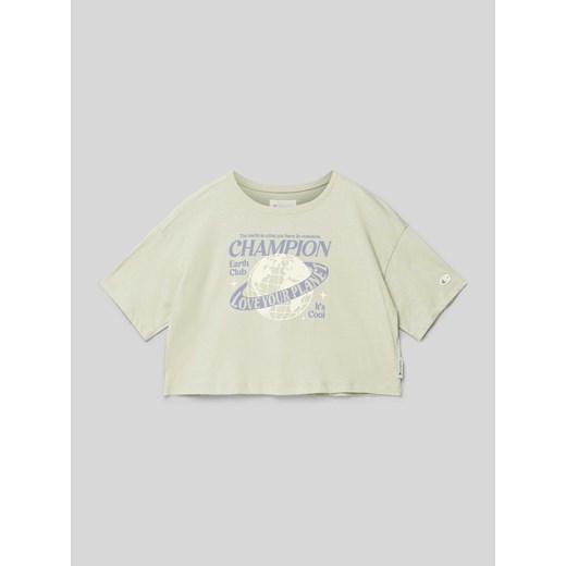 T-shirt krótki z nadrukiem z motywem ze sklepu Peek&Cloppenburg  w kategorii Bluzki dziewczęce - zdjęcie 171562366