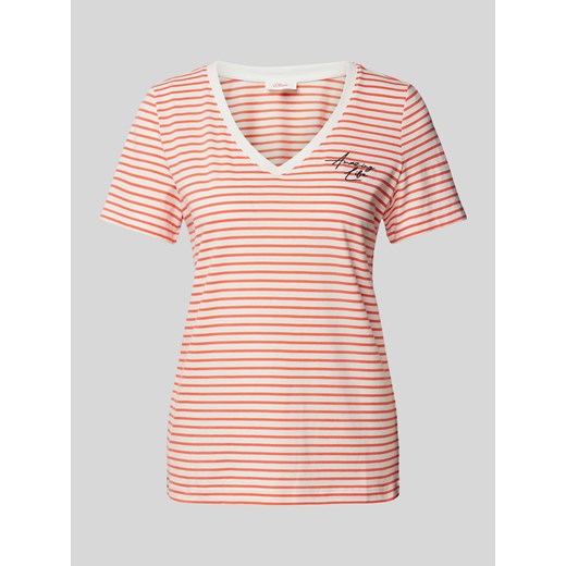 T-shirt ze wzorem w paski model ‘Stitch’ ze sklepu Peek&Cloppenburg  w kategorii Bluzki damskie - zdjęcie 171562427