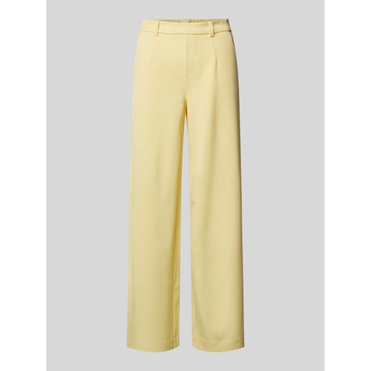 Spodnie materiałowe z szeroką nogawką i zakładkami w pasie model ‘Lisa’ ze sklepu Peek&Cloppenburg  w kategorii Spodnie damskie - zdjęcie 171562645