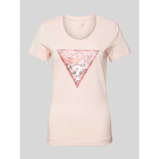 T-shirt z obszyciem z kamieni stras ze sklepu Peek&Cloppenburg  w kategorii Bluzki damskie - zdjęcie 171562729