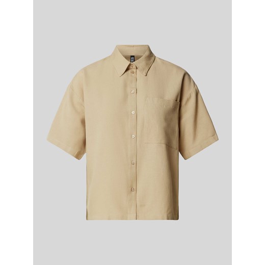 Bluzka koszulowa z kieszenią na piersi model ‘MILANO’ ze sklepu Peek&Cloppenburg  w kategorii Koszule damskie - zdjęcie 171563367