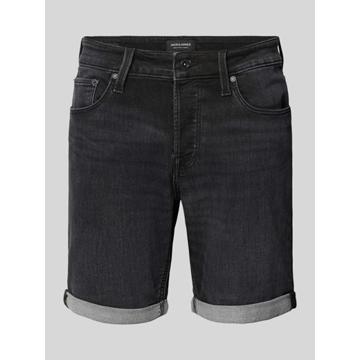 Szorty jeansowe o kroju regular fit w jednolitym kolorze model ‘RICK’ ze sklepu Peek&Cloppenburg  w kategorii Spodenki męskie - zdjęcie 171563507