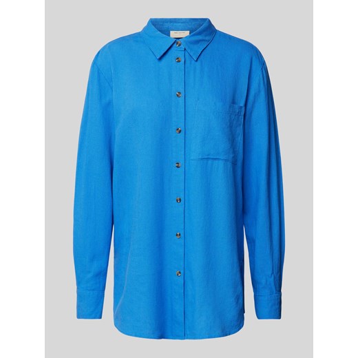 Bluzka lniana stylizowana na denim model ‘Lava’ ze sklepu Peek&Cloppenburg  w kategorii Koszule damskie - zdjęcie 171563527