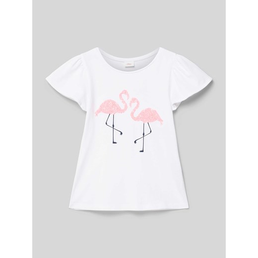 T-shirt z cekinami ze sklepu Peek&Cloppenburg  w kategorii Bluzki dziewczęce - zdjęcie 171563826
