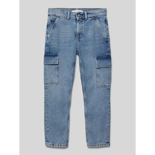 Jeansy o kroju regular fit z naszywką z logo model ‘ICONIC’ ze sklepu Peek&Cloppenburg  w kategorii Spodnie chłopięce - zdjęcie 171564146