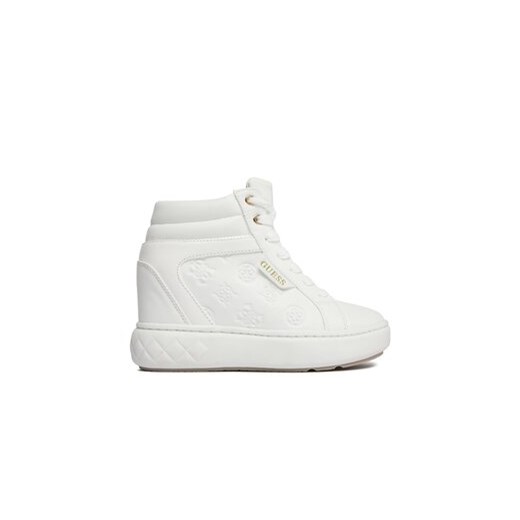 Guess Sneakersy Roxana FL8ROX LEA12 Biały ze sklepu MODIVO w kategorii Buty sportowe damskie - zdjęcie 171566165