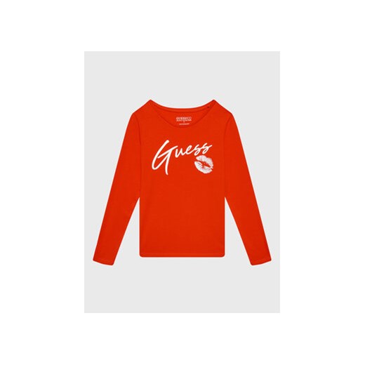 Guess Bluzka J3RI17 K6YW1 Czerwony Regular Fit ze sklepu MODIVO w kategorii Bluzki dziewczęce - zdjęcie 171566225