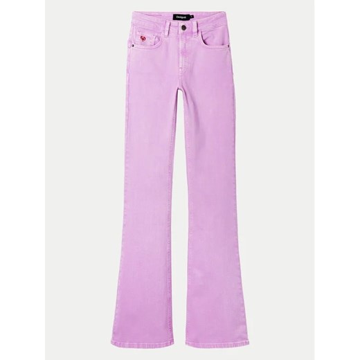 Desigual Jeansy Creta 24SWDD19 Różowy Flare Fit Desigual 40 MODIVO