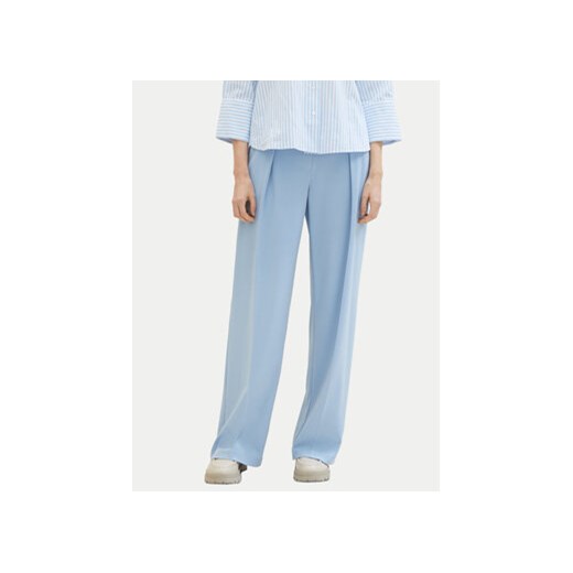 Tom Tailor Spodnie materiałowe 1040686 Niebieski Wide Leg ze sklepu MODIVO w kategorii Spodnie damskie - zdjęcie 171568588