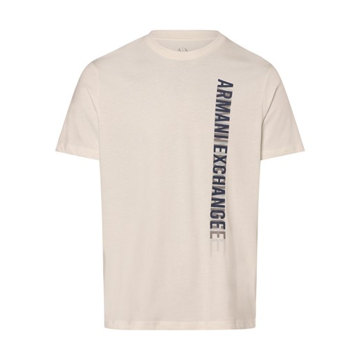 Armani Exchange Koszulka męska Mężczyźni Bawełna écru nadruk ze sklepu vangraaf w kategorii T-shirty męskie - zdjęcie 171569276