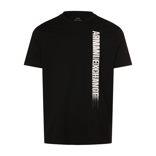 Armani Exchange Koszulka męska Mężczyźni Bawełna czarny nadruk ze sklepu vangraaf w kategorii T-shirty męskie - zdjęcie 171569277