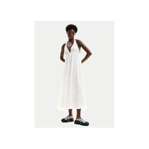 Desigual Sukienka letnia Toronto 24SWVK46 Biały Regular Fit ze sklepu MODIVO w kategorii Sukienki - zdjęcie 171569896