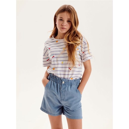 Sinsay - Szorty jeansowe - niebieski ze sklepu Sinsay w kategorii Spodenki dziewczęce - zdjęcie 171571128