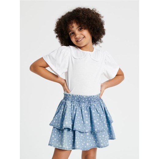 Sinsay - Komplet: koszulka i spódniczka - kremowy ze sklepu Sinsay w kategorii Komplety dziewczęce - zdjęcie 171571339